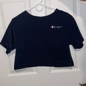 Navy Champion Crop Top